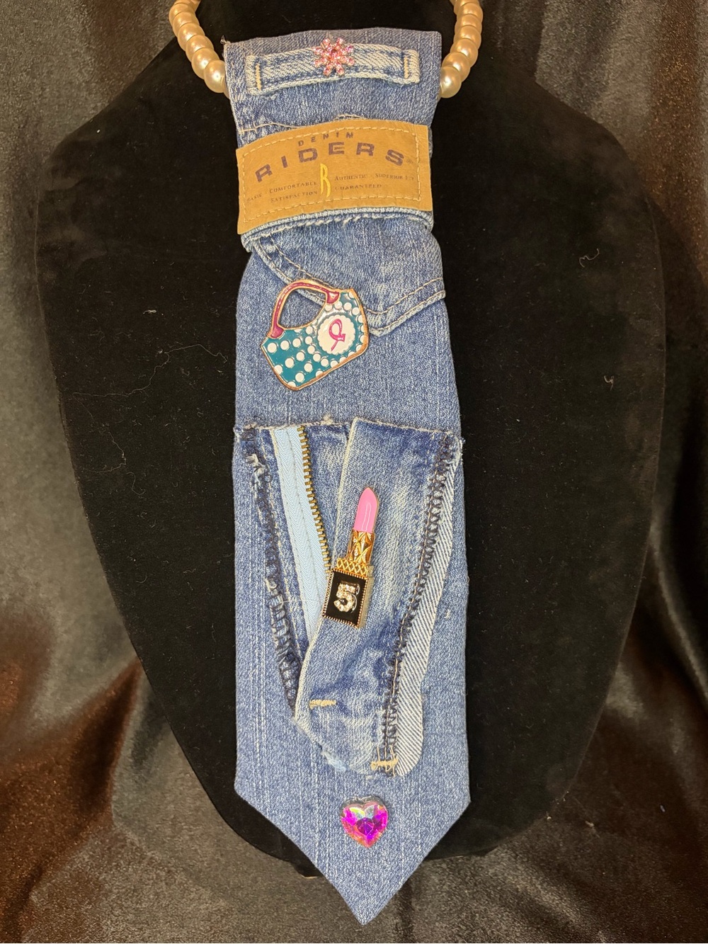 Riders by Lee Womens Denim Tie Necklace